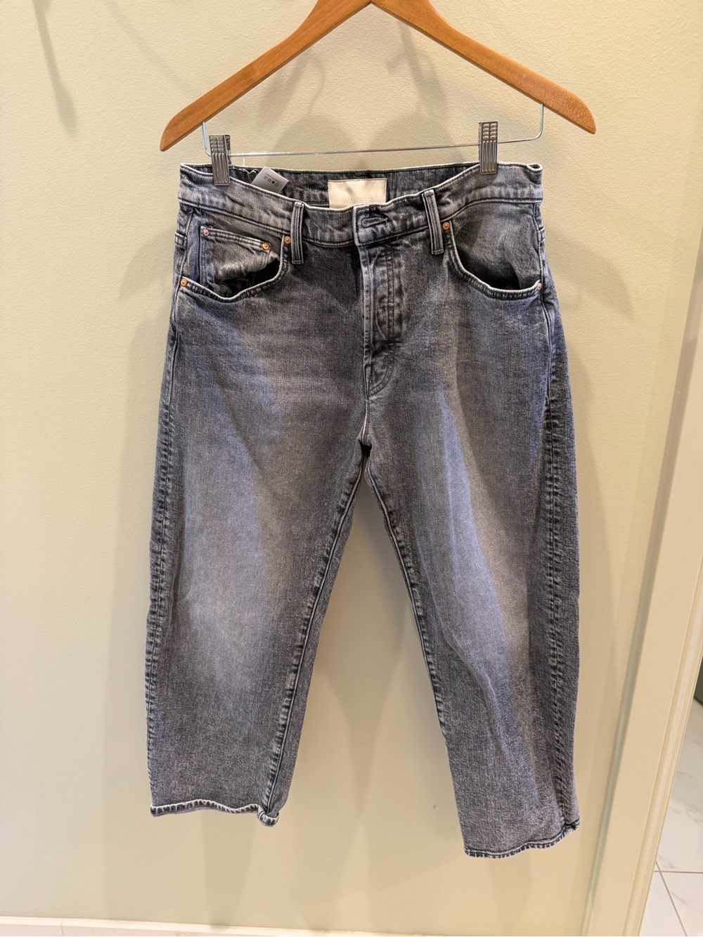 MOTHER Men's Washed Gray Relaxed Jeans